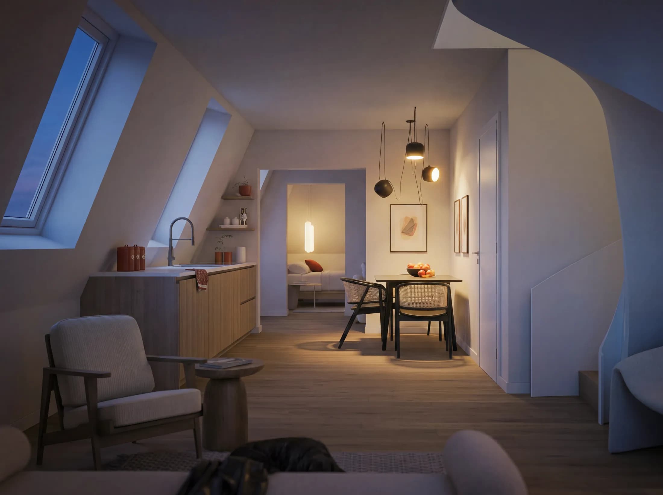 Wohnung 7 — Dachgeschoss — Einblick 3